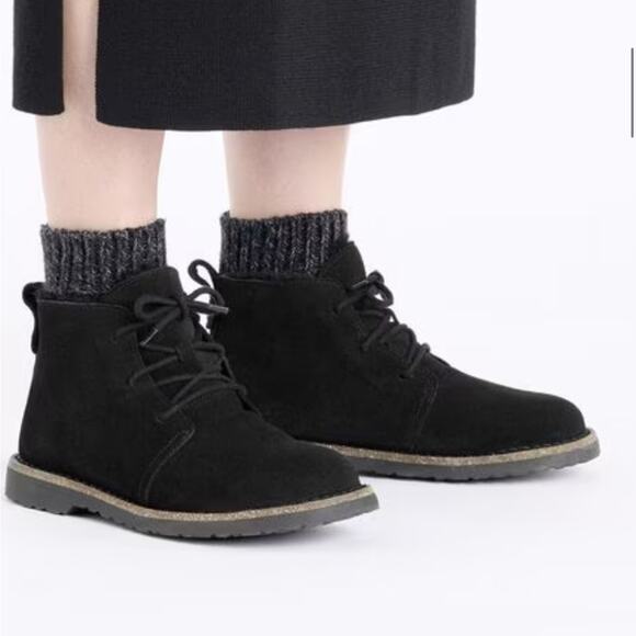 BIRKENSTOCK UPPSALA MID SUEDE LEATHER Boots Black New sz 9